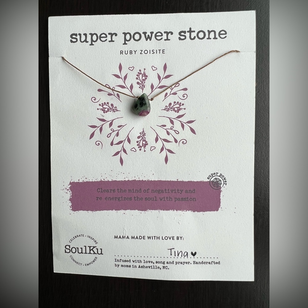 Limited Edition SoulKu Ruby Zoisite Necklace